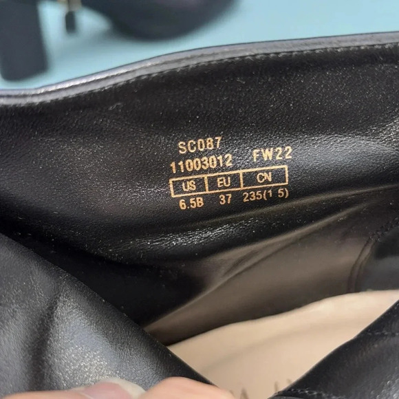 NWOT - Stuart Weitzman Tieback 75 POINTY Block Bootie BLACK LEATHER 6.5B Women - Picture 8 of 9